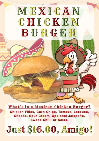 Mexican Chicken Burger